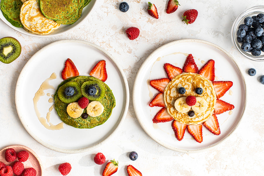 Easy raspberries or spinach pancakes by Émilie Murmure