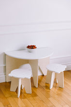 Load image into Gallery viewer, Ensemble demi-table et tabourets pour enfants kids half play table set with stools petit apprenti