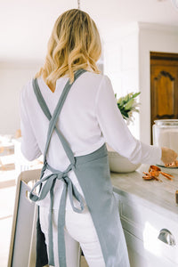 petit apprenti slate gray modern adult mom apron tablier maman gris ardoise