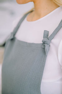 petit apprenti slate gray modern adult mom apron tablier maman gris ardoise