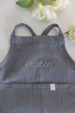 Load image into Gallery viewer, tablier pour enfant avec broderie, custom embroidered apron for children, kids apron
