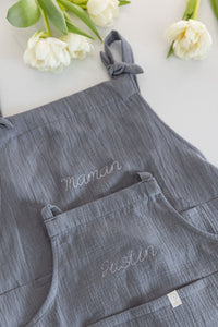 tablier personnalisable broderie, embroidered apron
