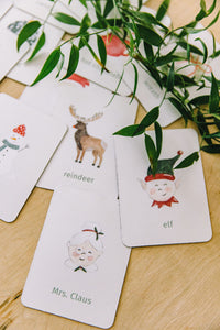 holiday season learning magnets learning cards for kids aimants d'apprentissage temps des fêtes cartes d'apprentissage pour enfants