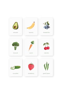 Set of learning magnets | fruits and vegetables
