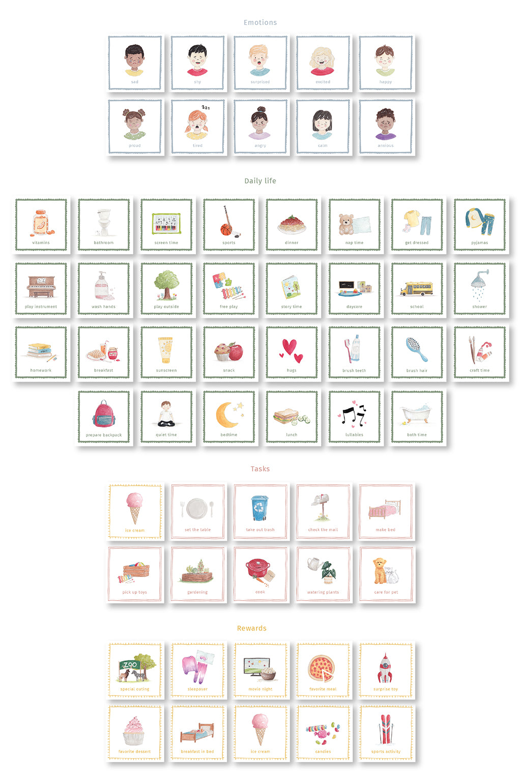 Magnetic routine & motivation chart + 60 magnets – petit apprenti