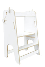 Load image into Gallery viewer, learning tower for two kids twins learning tower white tour d&#39;apprentissage pour jumeaux
